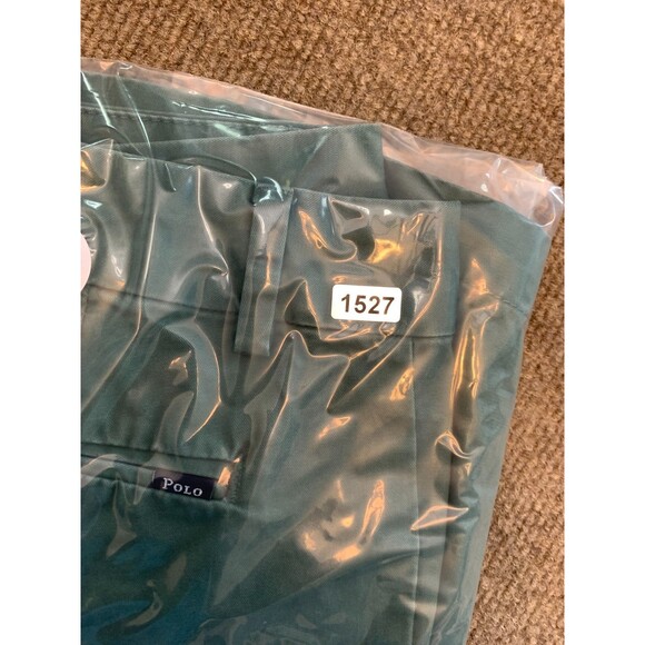 Polo Ralph Lauren Shorts Boys 14 Flat Front Chino Green Pre-Washed Cotton Twill - Picture 9 of 9